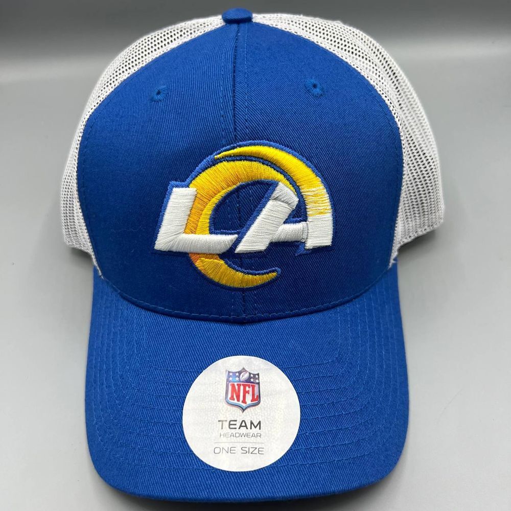 Los Angeles Rams Trucker Hat Men Blue White‎ NFL Snap Back Cap